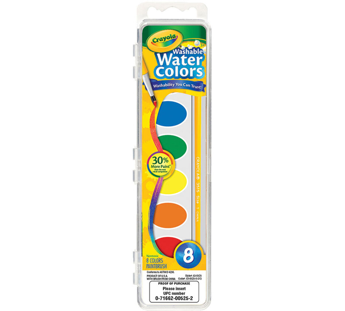 Crayola. Non-Washable Markers- Broad Point- Classic Colors- 8-Set