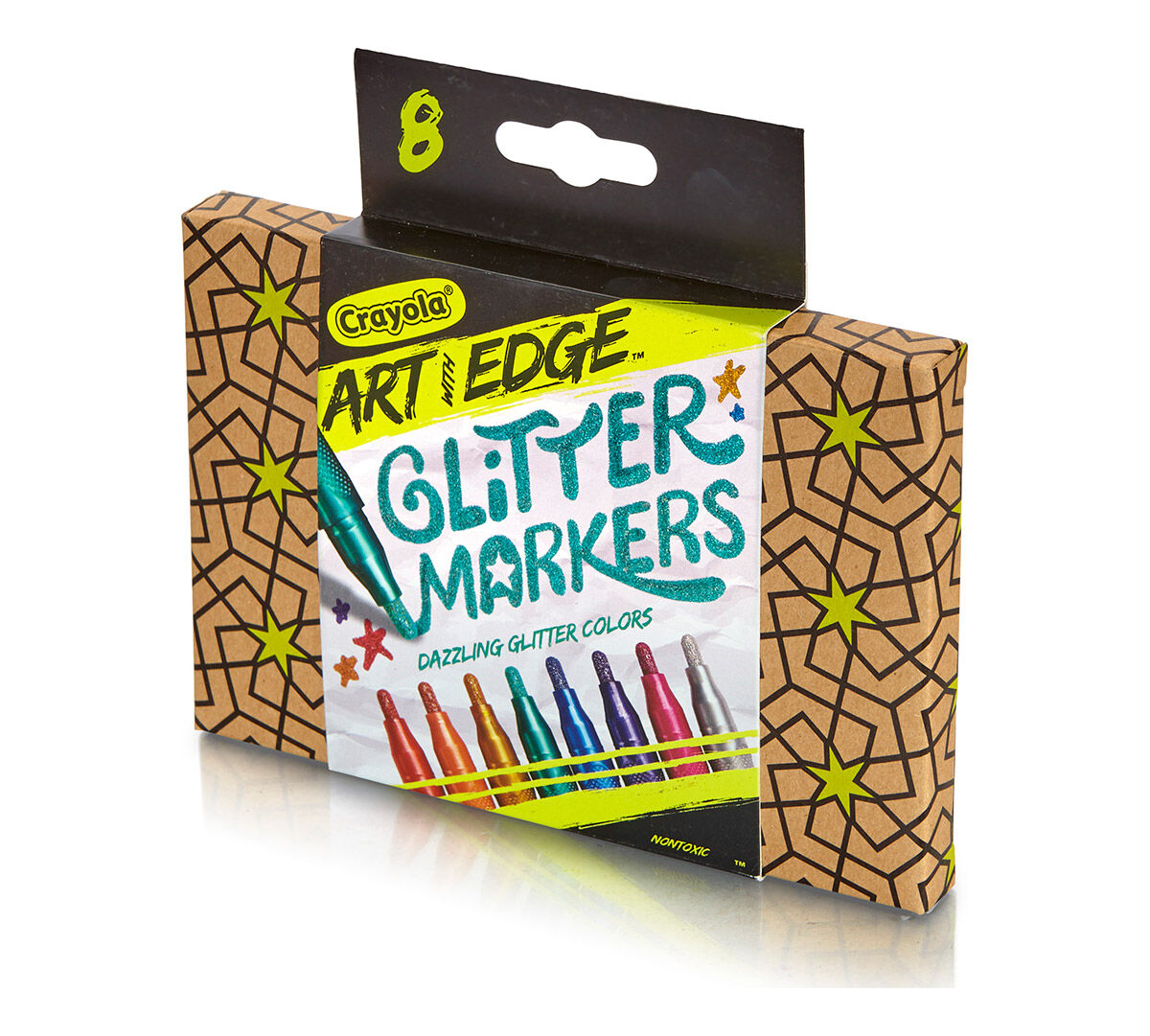 Crayola Art With Edge, Glitter Markers, 8 count, Art Tools, Coloring