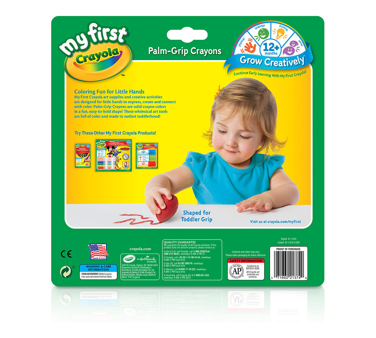 My First Crayola Palm Grip Egg Crayons Crayola