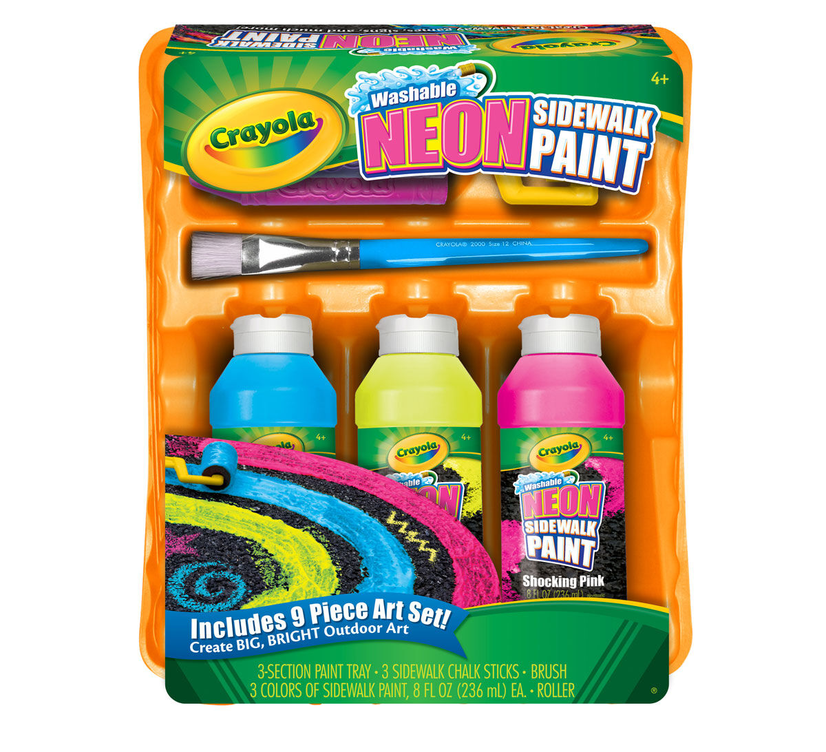 Washable Sidewalk Neon Paint Tray - Crayola