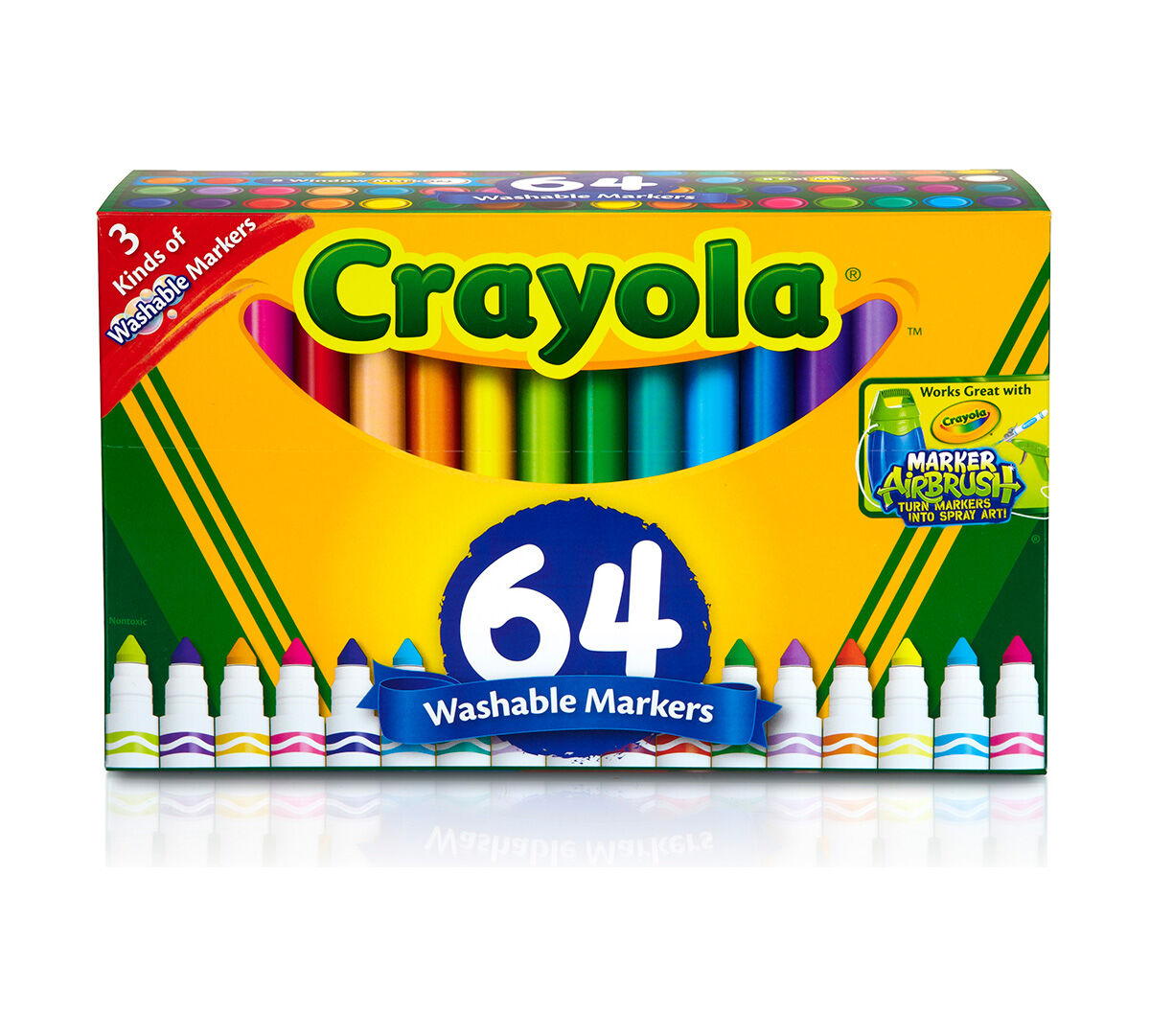 64 ct Broad Line Markers, Variety Crayola