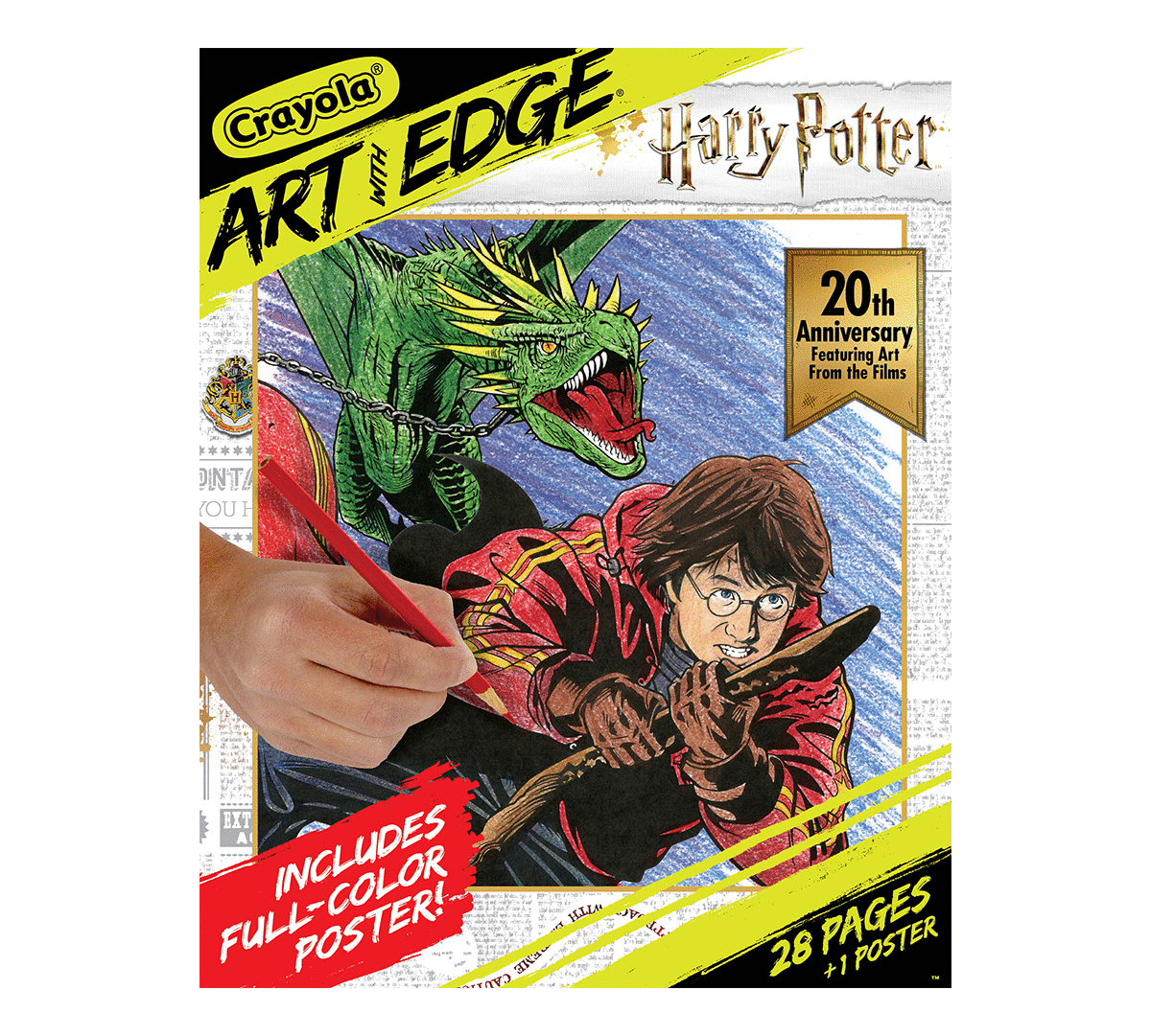 Crayola Art With Edge presents magical coloring action from the wizarding world of Harry Potter! Travel to everyone's favorite fantasy realm with 28 pages of incredibly detailed coloring art celebrating 20 years of Harry Potter movies! Great for Harry Potter fans, young and old and all ages in between.