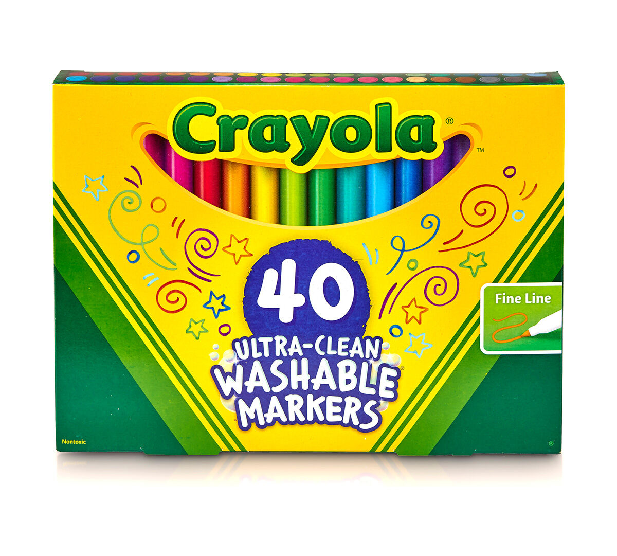 40 Count UltraClean Markers, Fine Line Crayola