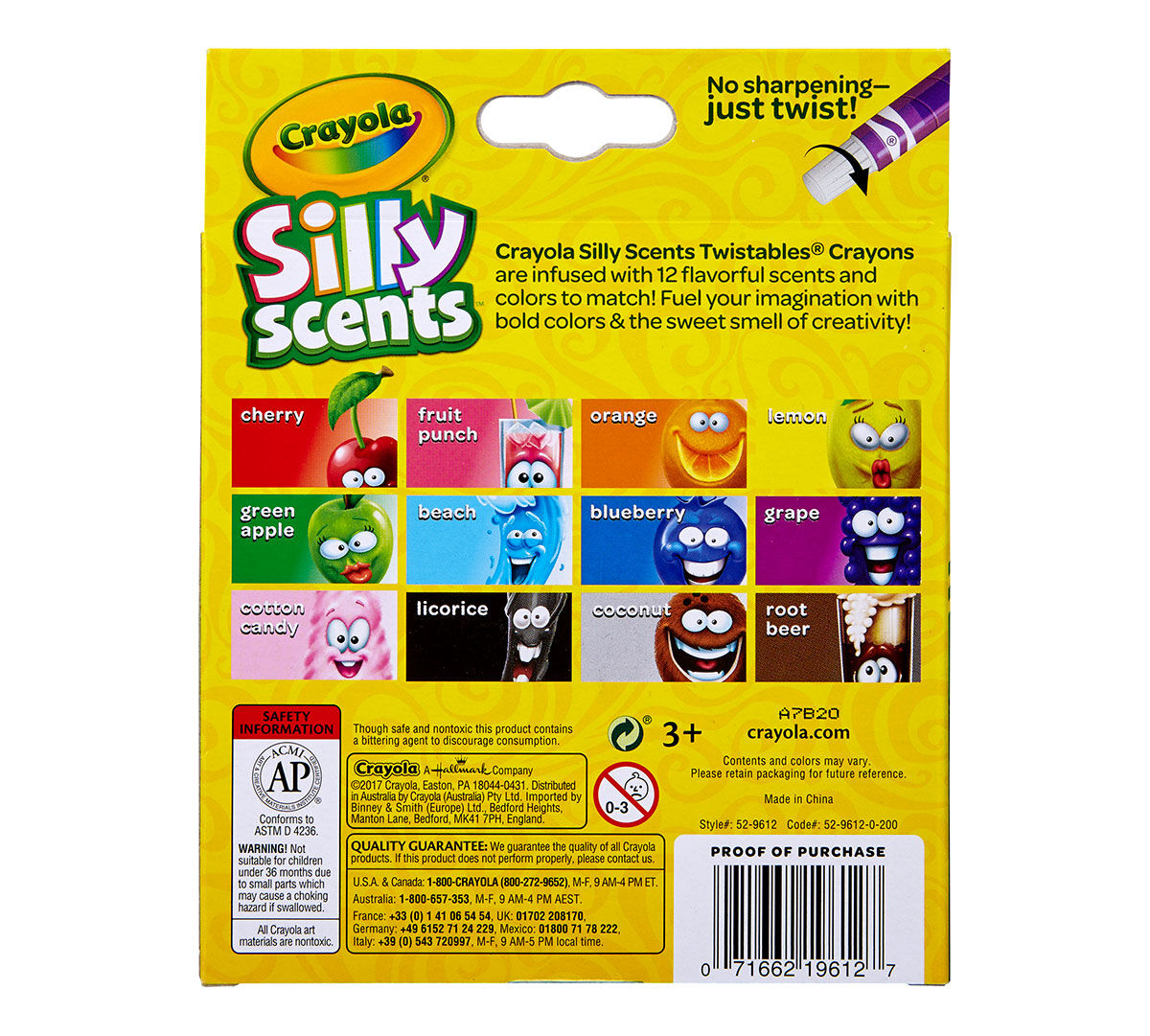 Crayola Silly Scents Markers, 12 count, Scented Art Tools, Assorted