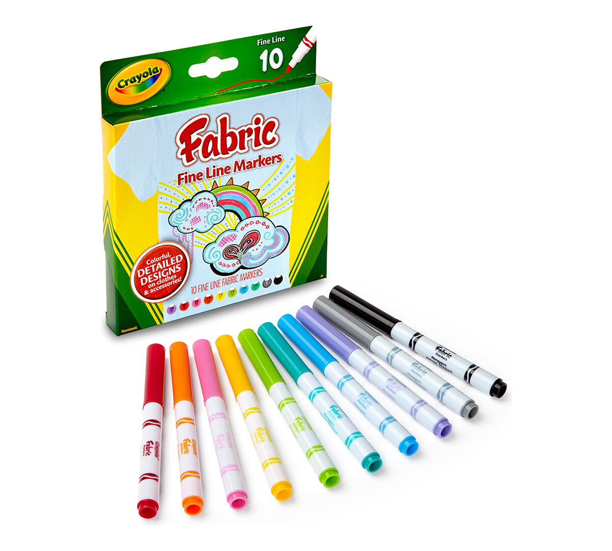 Fine Line Fabric Markers, 10 ct. Crayola