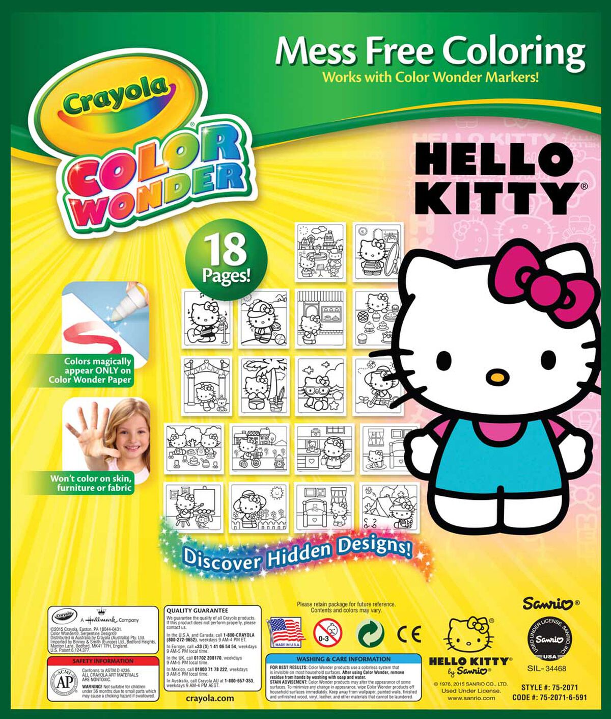 Crayola Coloring Pages Hello Kitty : Color wonder coloring pad and markers hello kitty crayola Crayola Coloring Pages Hello Kitty : Color wonder coloring pad and markers hello kitty crayola