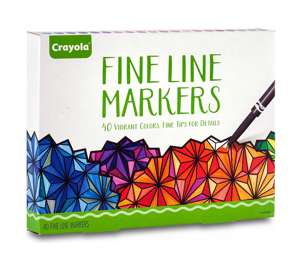 Crayola 40 Ct. Vibrant Fine Line Markers with fine tips for detail