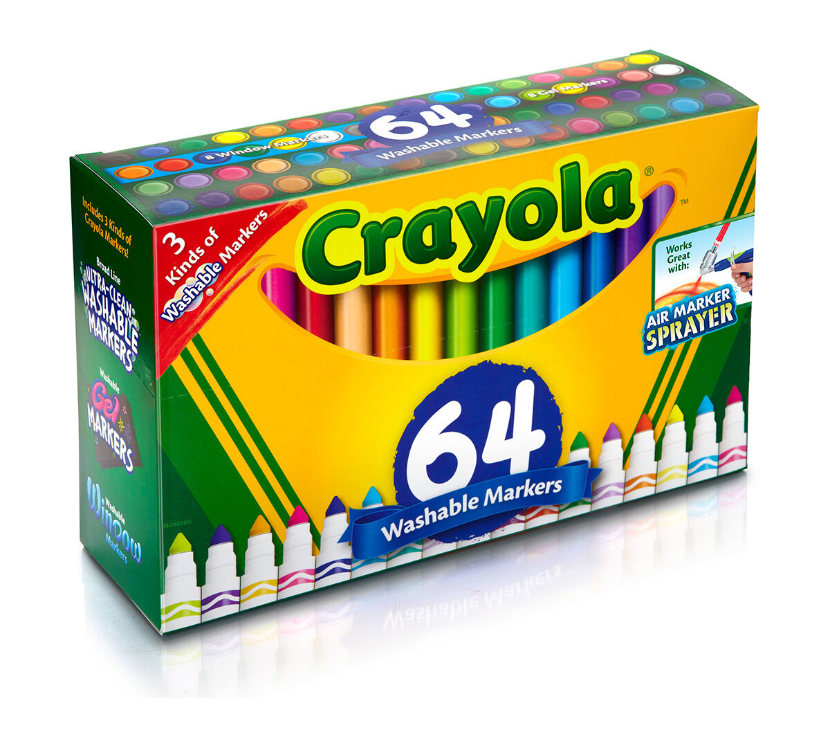 64 ct Broad Line Markers, Variety Crayola