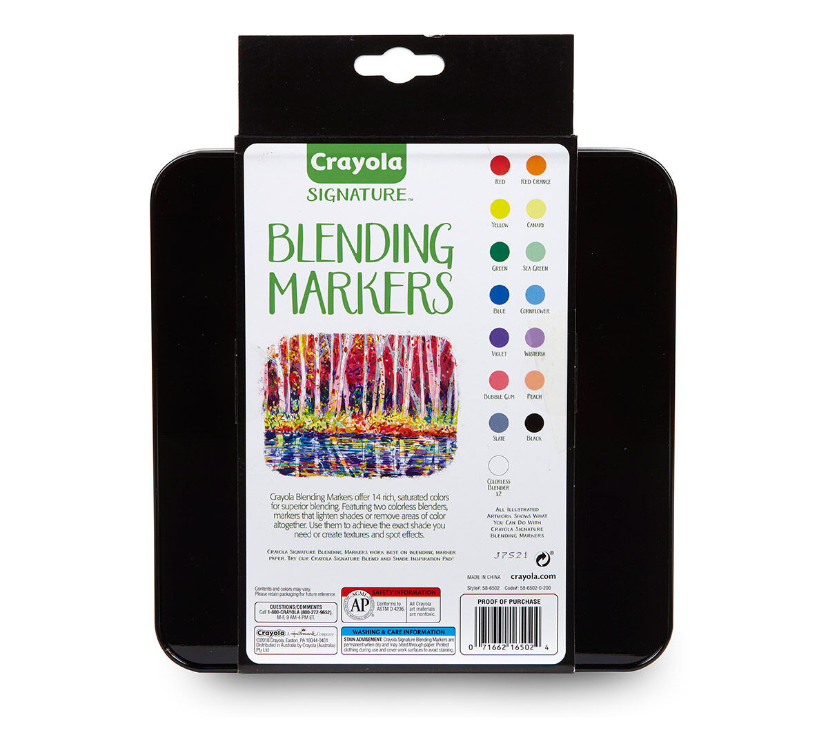 Crayola Signature; Blending Markers; 14 Color Markers and 2 Blending