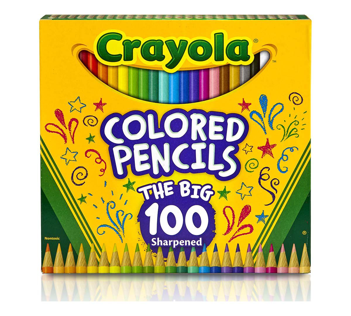 Crayola Colored Pencils, 100 Count, Vibrant Colors, Pre ...