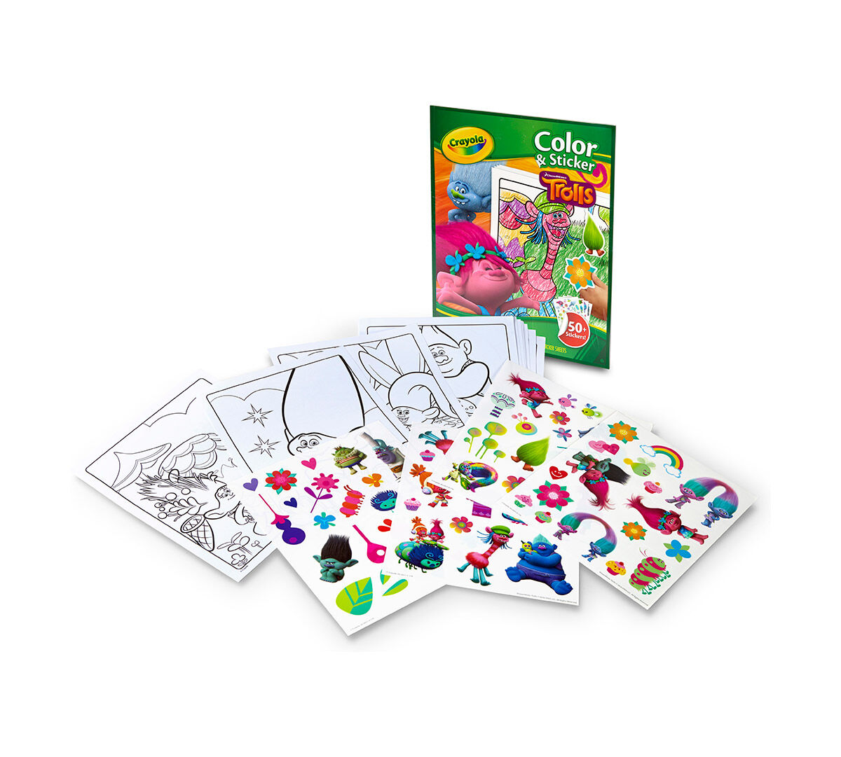 Trolls Color 'n Sticker Book - Crayola