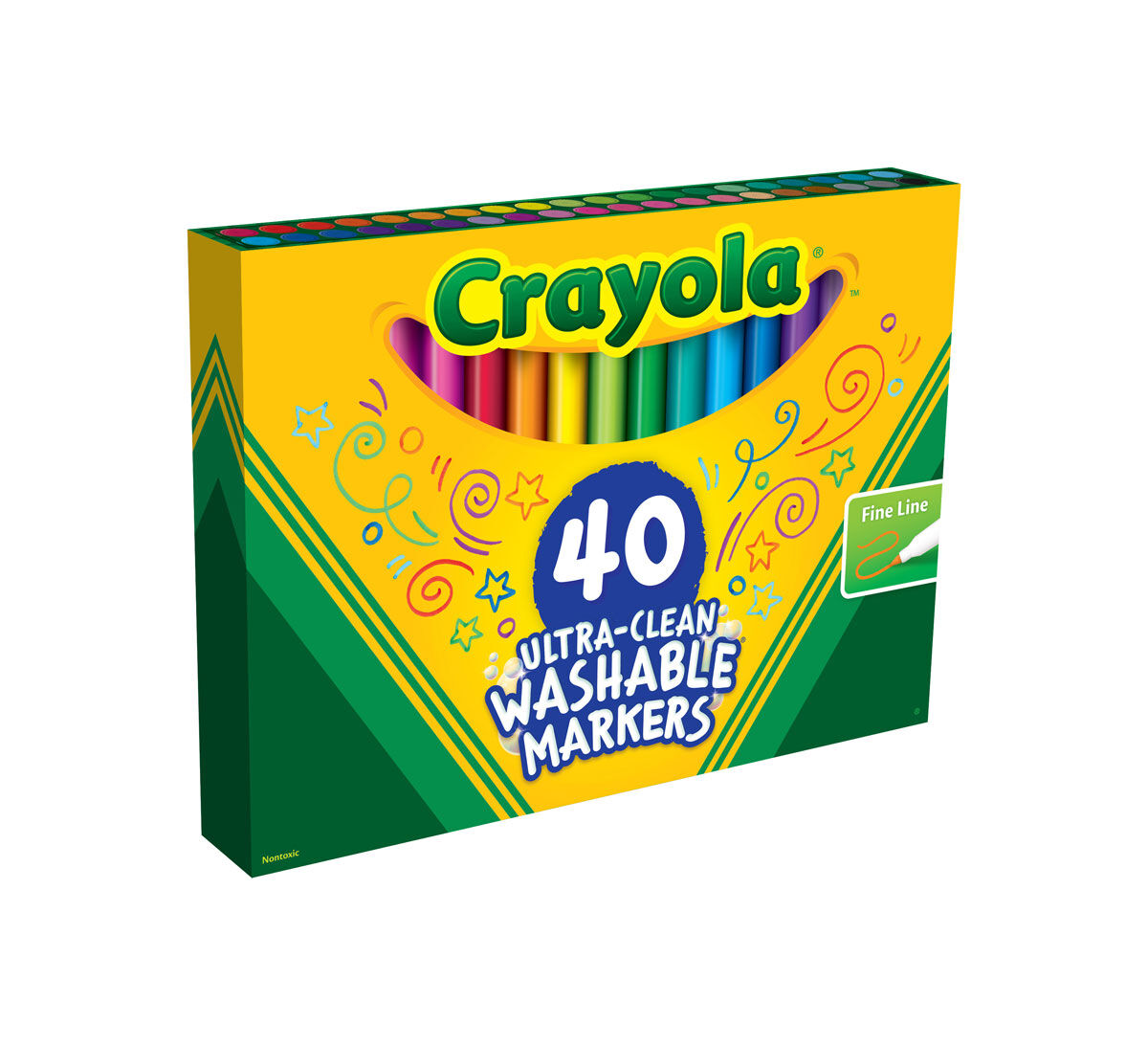 40 Count UltraClean Markers, Fine Line Crayola
