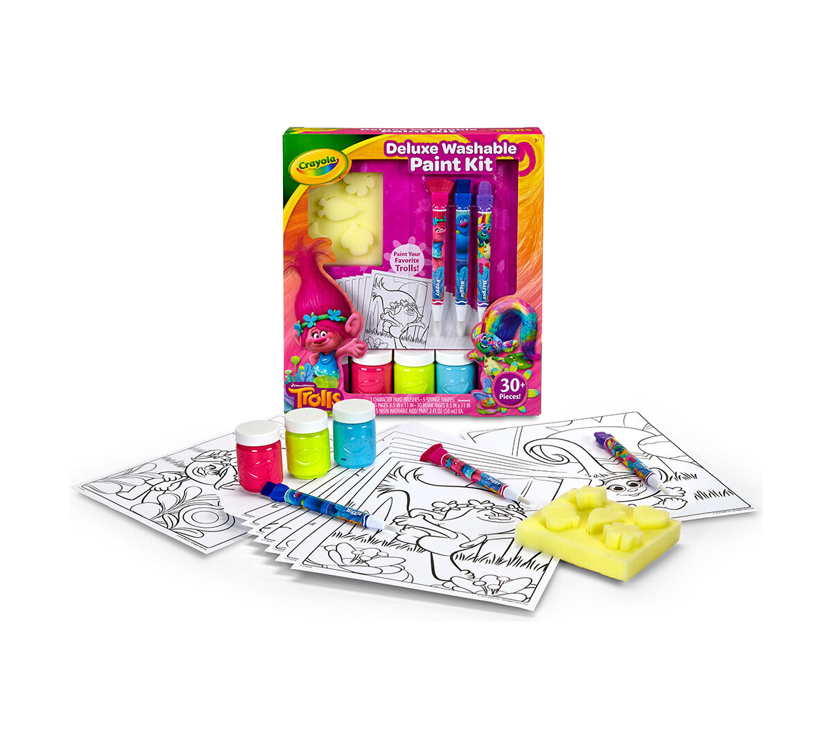 trolls deluxe washable paint kit crayola trolls deluxe washable paint kit crayola