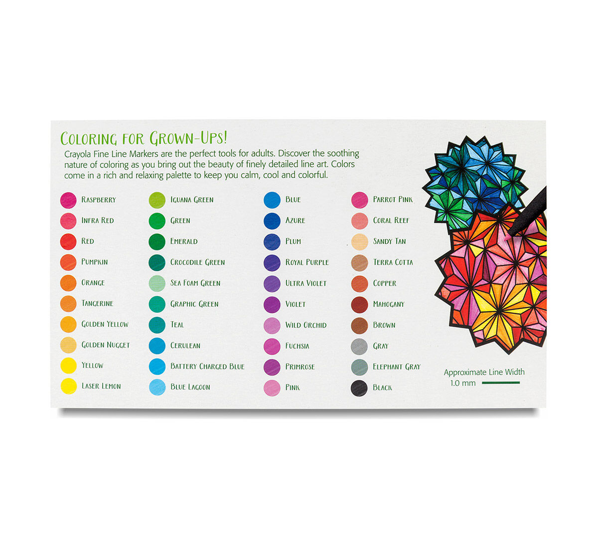 Crayola 40 Ct. Vibrant Fine Line Markers with fine tips for detail