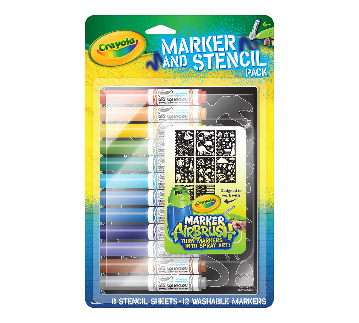 Marker and Stencil Pack, Boy Crayola