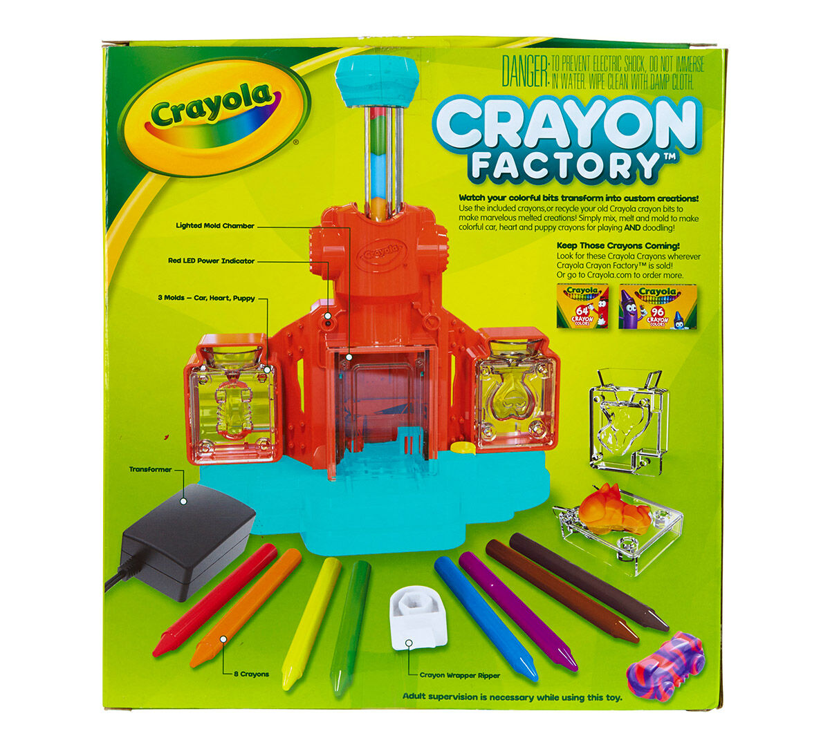 Crayola Melt Mold Factory Crayons Maker Machine Colorful Wax Kids Creation Set 