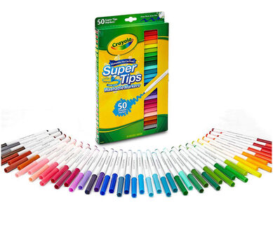 Washable Super Tips Markers, 50 Count - Crayola