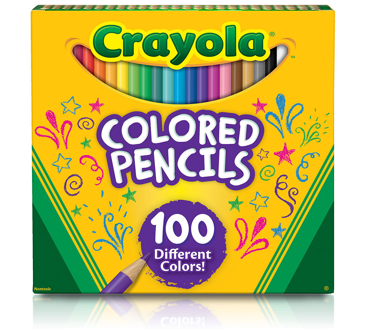 Crayola Colored Pencils, 100 Count, Vibrant Colors, Presharpened, Art
