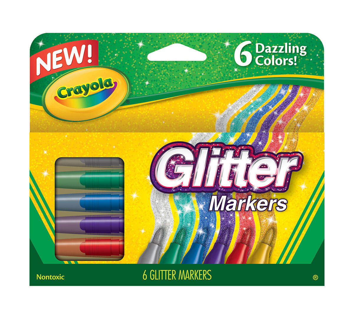 6 ct. Glitter Markers Crayola