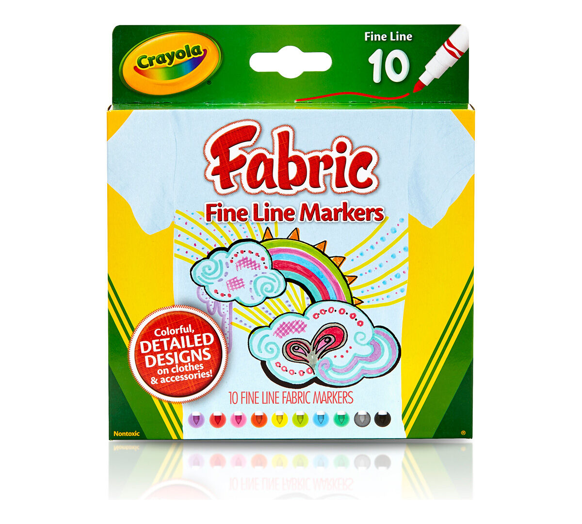 Fine Line Fabric Markers, 10 ct. Crayola