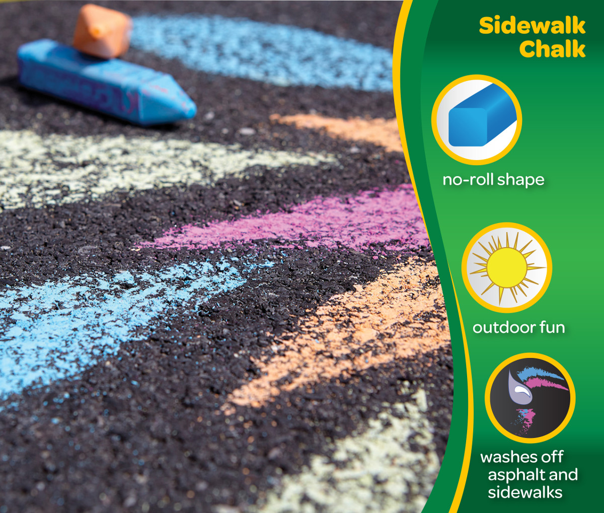 ღDOOIOR 7 Colors 48+48 Sticks Sidewalk Chalk of Water-Soluble Chalk Painting and Writing Color Drawing 2 Pack