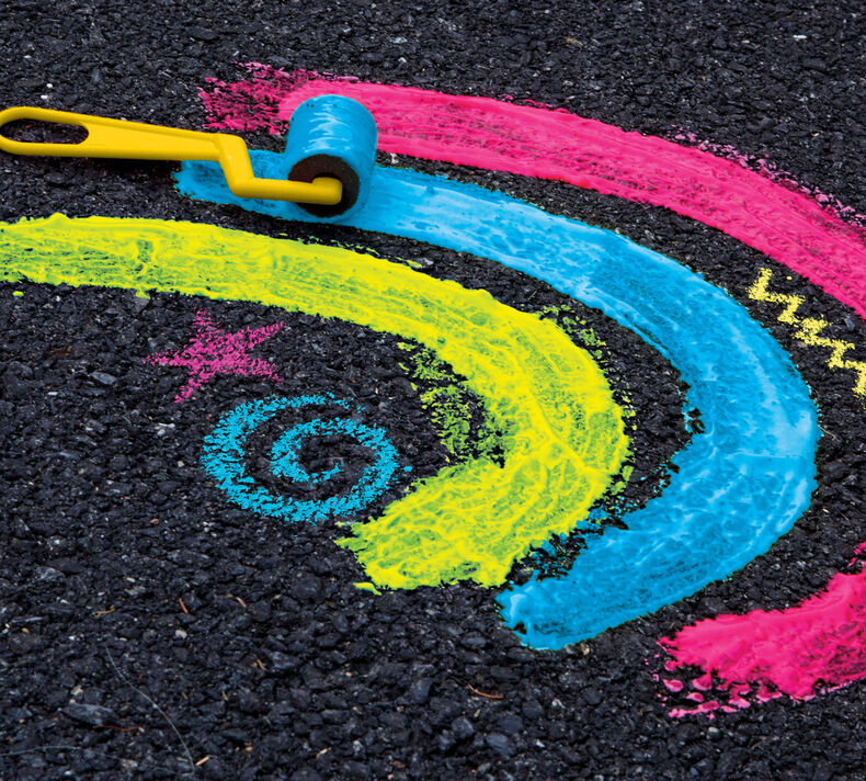 Washable Sidewalk Neon Paint Tray