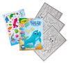 Deep Sea Friends coloring book front view, coloring pages, and stickers