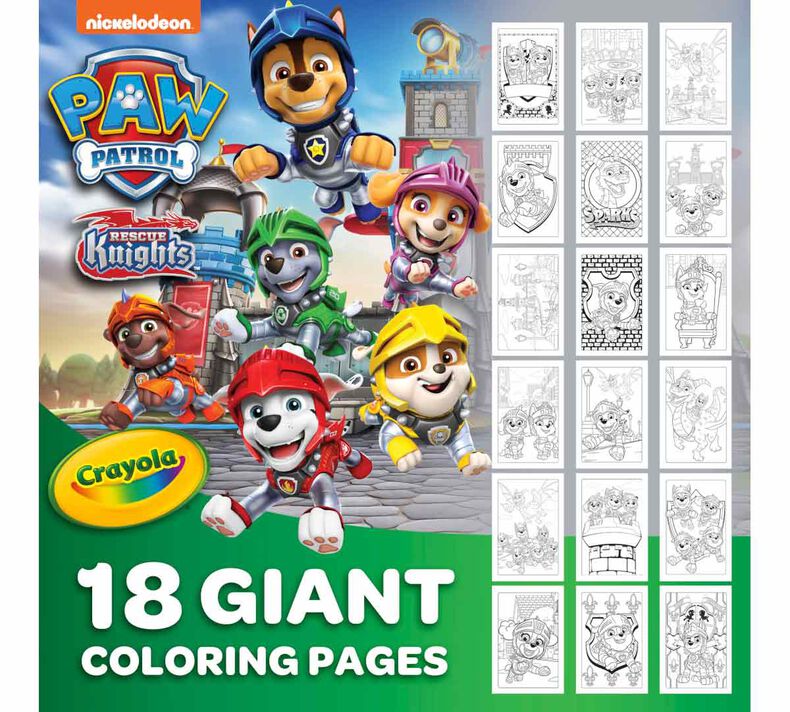 Paw Patrol Giant Coloring Pages, 18 Pages