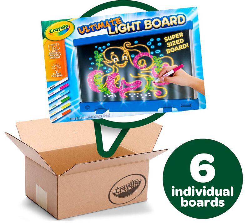 Blue Ultimate Light Board Bulk Case, 6 Individual Light Boards