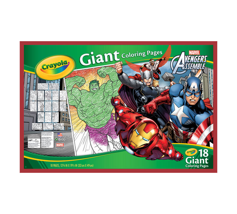 crayola giant coloring pages avengers  coloring pages for kids