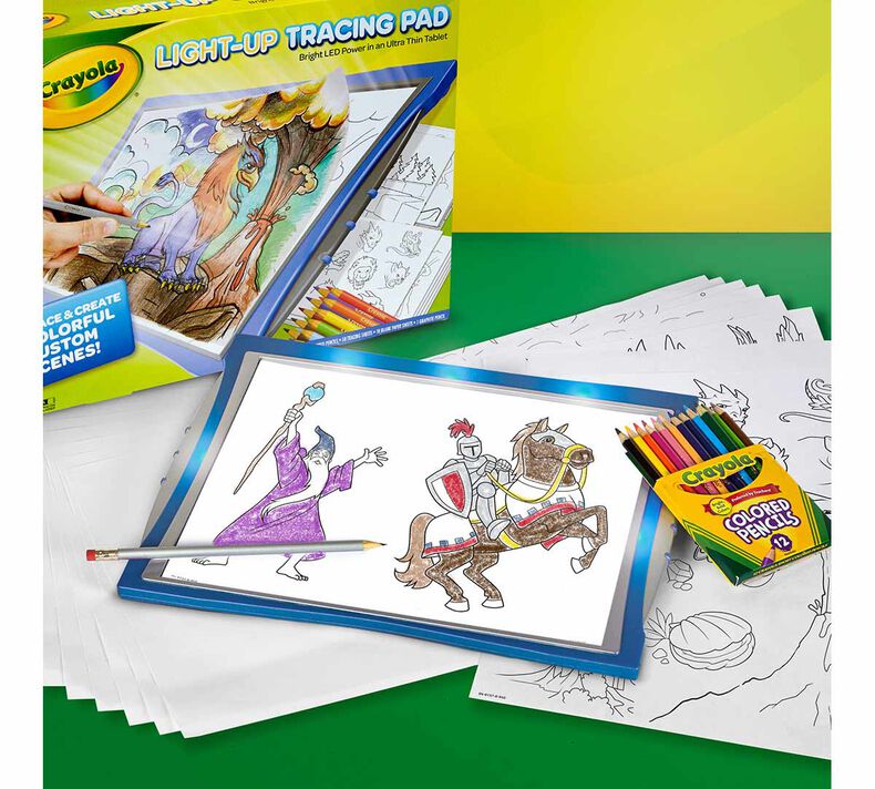 Crayola 04-0907 Light-up Tracing Pad Bright LED-Ultra Thin- Great Kids  Gift-Blue 71662449070