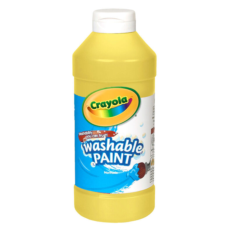 Washable Paint, Yellow, 16 oz Bottle Washable Paint, Yellow, 16 oz Bottle