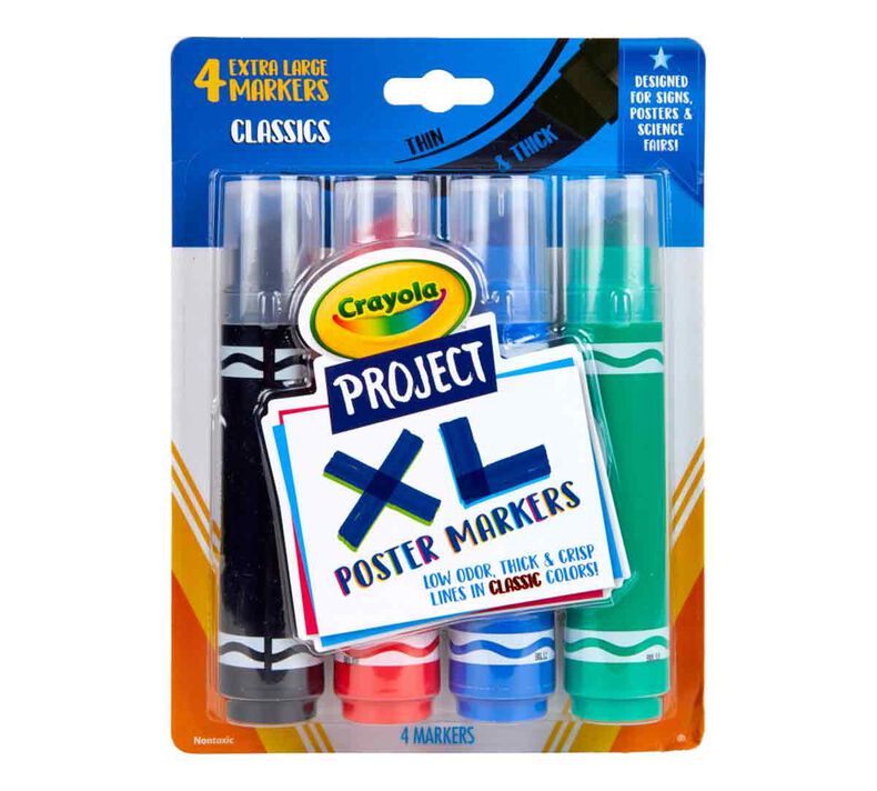 XL Poster Markers, 4 Count School Supplies, Crayola.com