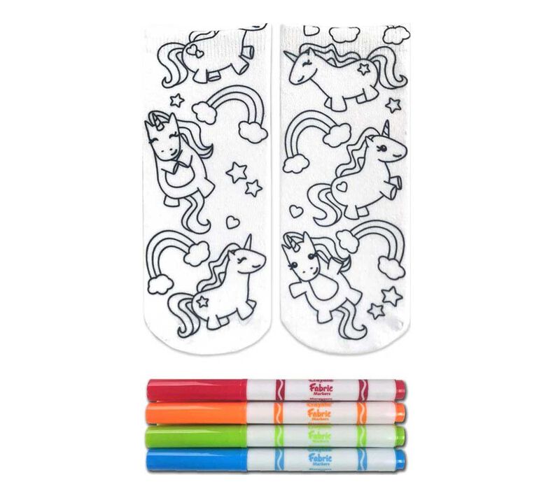 Crayola Color In Socks Unicorn Fun