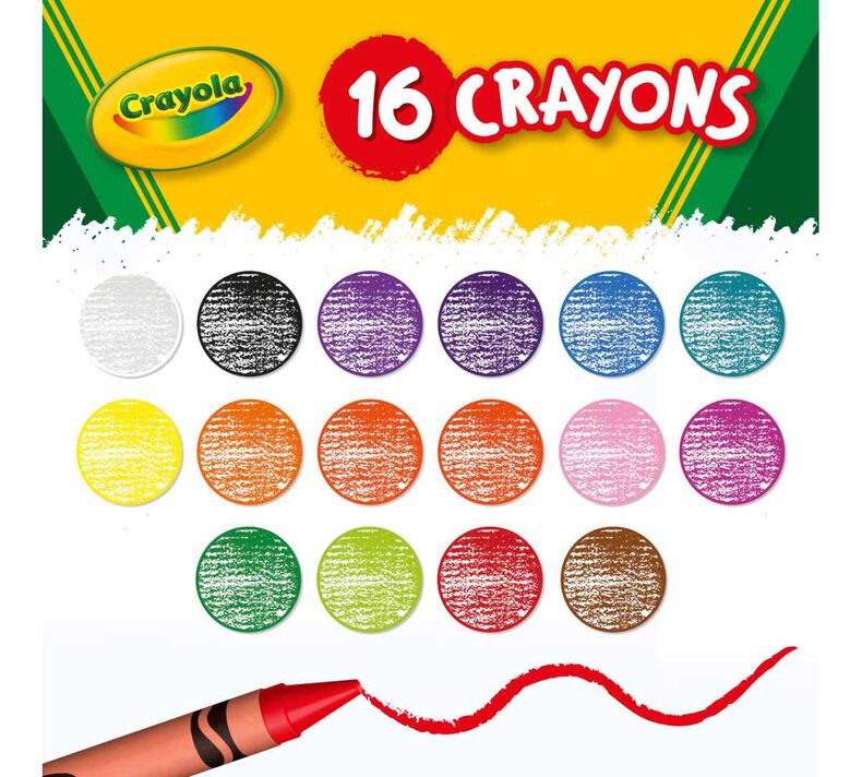 Crayola, Regular Size Crayons, 16 Colors, 800 Pieces 