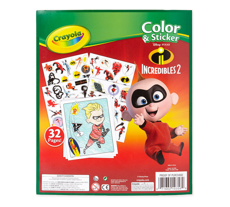Color & Sticker Book, Incredibles 2