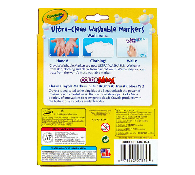 Ultra Clean Markers, Broad Line, Bright, 8 Count