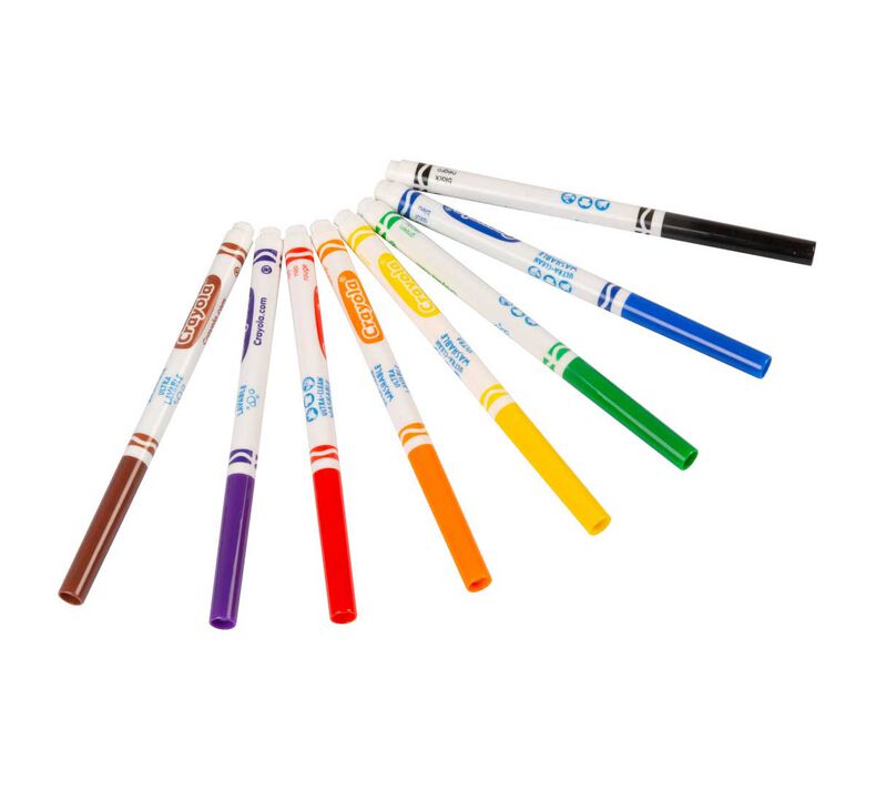Crayola Classic Thin Line Marker Set, 8-Colors