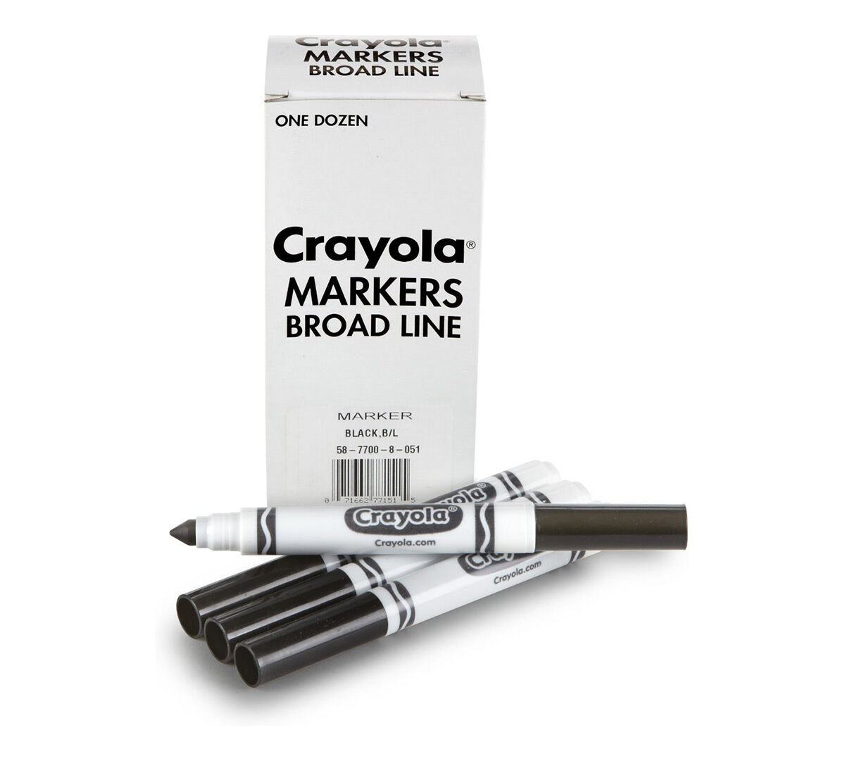 12 ct Bulk Markers, Conical Tip Black Crayola