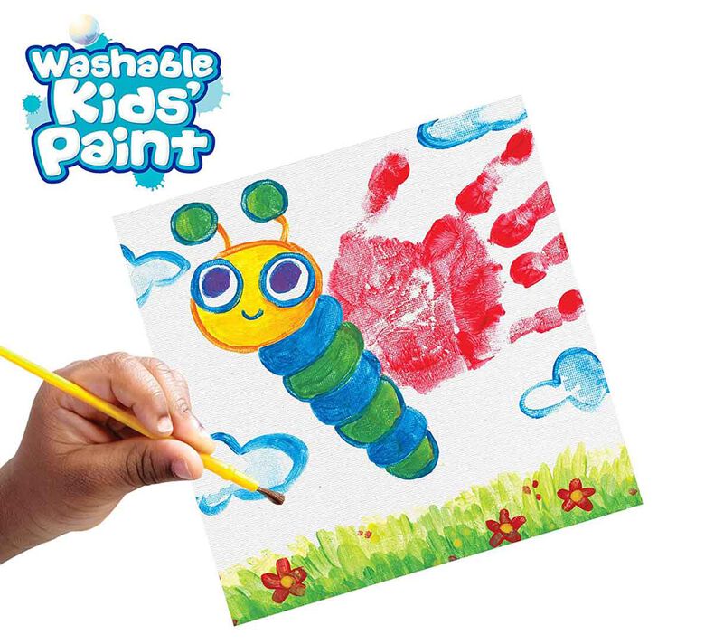Washable Kids Paint Set with Paint Brush, 18 Count