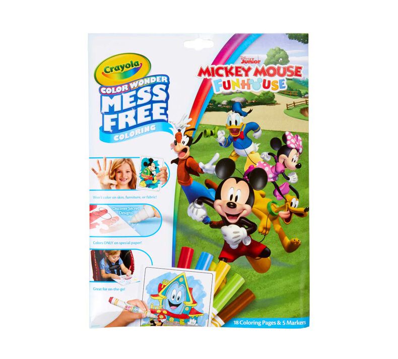Color Wonder Mess Free Mickey Mouse Funhouse Coloring Pages & Markers