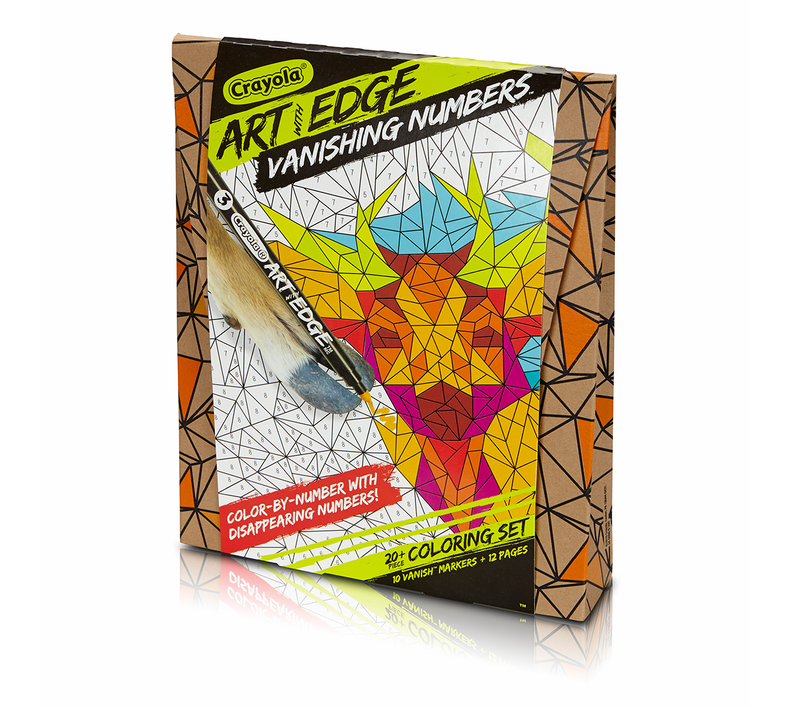 pix Crayola Art With Edge Optical Illusions Finished Spider crayola art with edge polygon puzzles 12 hidden animal pages 10 vanishing numbers markers art activity tools coloring for everyone crayola