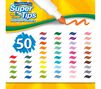 Washable Super Tips Markers, 50 Count color swatches. 