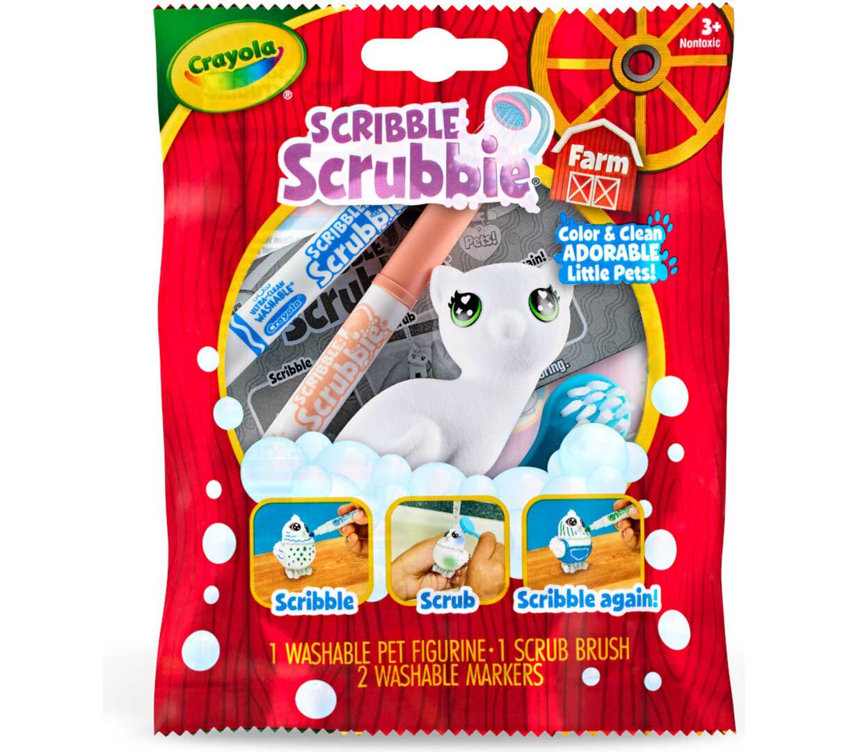 Scribble Scrubbie Farm Animal, 1 count. Buster front view.