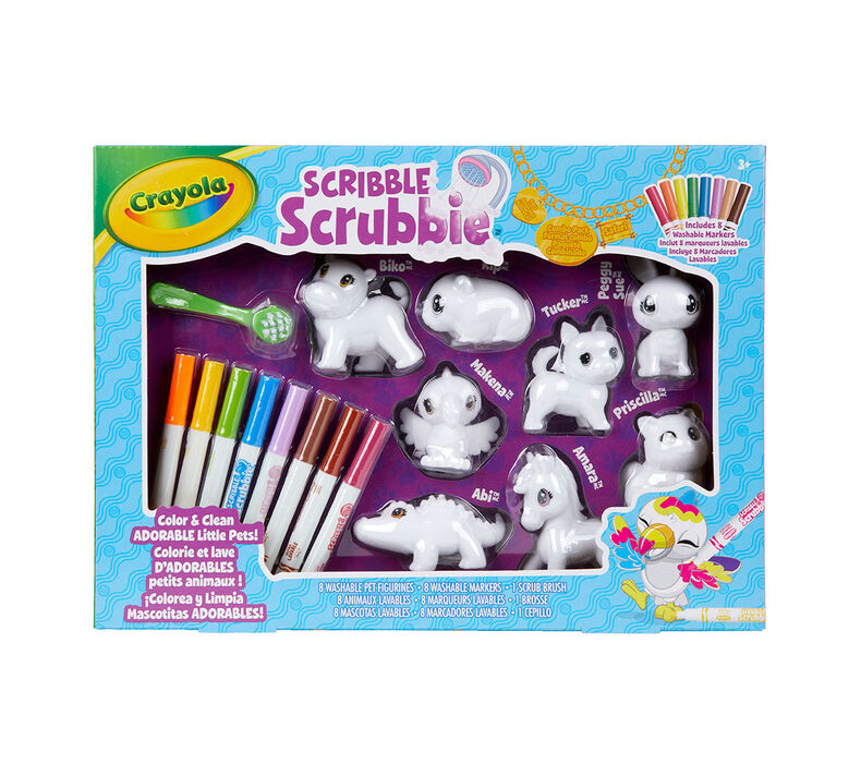 Scribble Scrubbie 8 Count Animal Toys | Crayola.com | Crayola