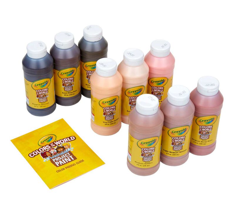 Colors of The World Washable Paint, 9 Count 8 Ounce Bottles