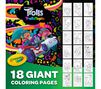 TrollsTopia Giant Coloring Pages, 18 Count back view