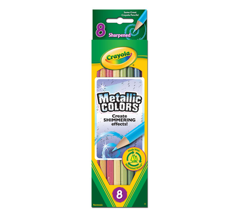 Metallic Colored Pencils, 8 Count