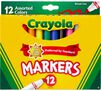 Broad Line Markers, Classic Colors, 12 Count front view.