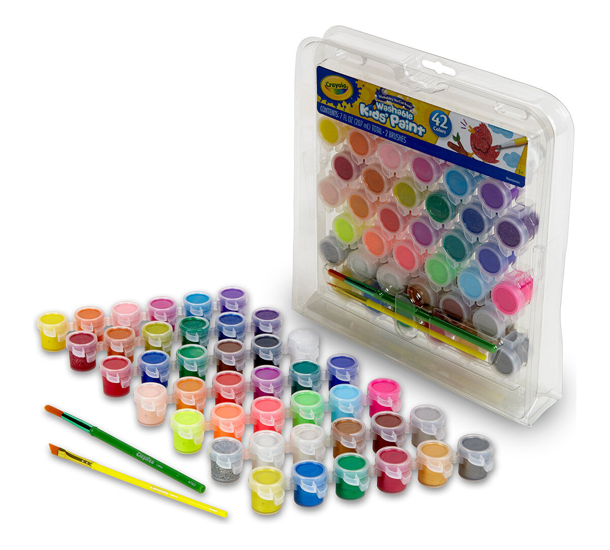 Crayola Kids Paint 42 count Set 7 Paint Pot Strips 6 Colors On Each crayola-kids-paint-42-count-set-7-paint-pot-strips-6-colors-on-each